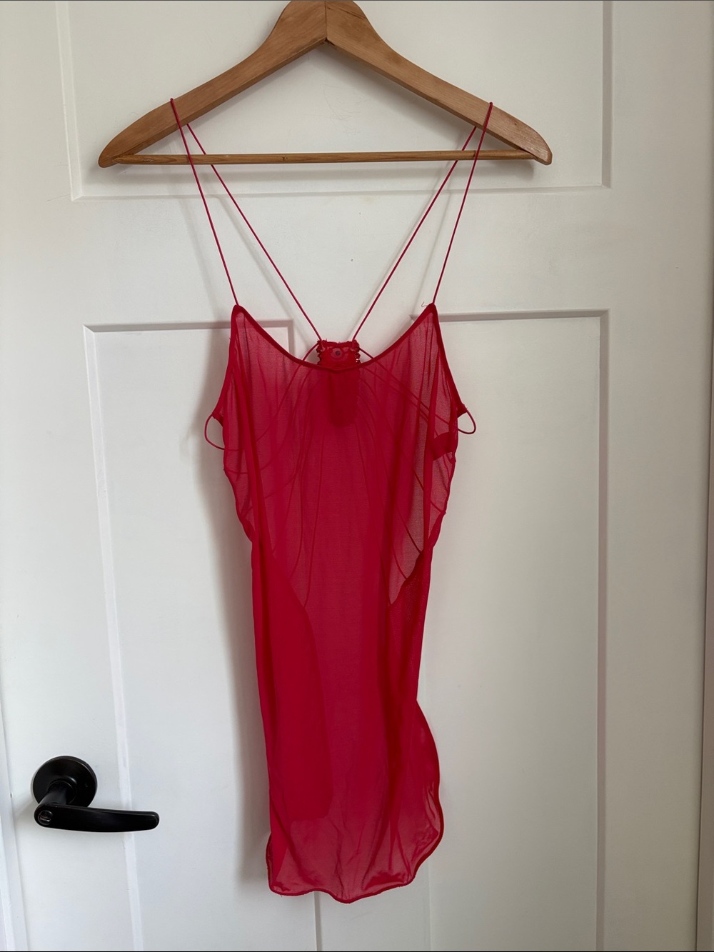 Sheer backless top